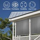 Gray Roller Shades For Patio Outdoor Blinds Roll Up Waterproof  8 w X 8 l 