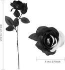 10pcs Black Roses Artificial Flower Single Stem Fake Silk Flowers Bridal