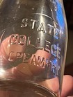 Vintage Half Pint Penn State College Creamery Pa Embossed Milk Bottle 8848