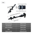 Mini Excavator Attachments 9-in-1 Set  Ripper  Rake  Auger  Bucket  Thumb quick