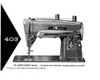 Singer 403 Special Slant O Matic Sewing Machine Instructions Manual - Wire Bound