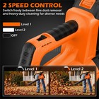 21v Cordless Leaf Blower 600cfm 200mph   2 Speed Levels Electric W 2 Batteries