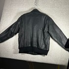 Vintage Boeing Black Leather A-2 Style Zip Up Bomber Jacket