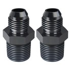 6an Male Flare To 3 8 Npt Fitting  2pcs 6an Fittings 6an To 3 8npt Straight