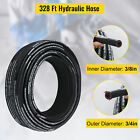 Vevor Hydraulic Hose 3 8  Hydraulic Oil Hoses 328 Feet Maximum Pressure 5000 Psi