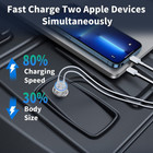 40w Dual Usb Type-c Fast Car Charger Adapter For Iphone 17 Ipad Android Samsung