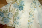 Nwt Sanderson 2 Pc Window Curtain Panels Hykenham Floral Aqua Blue Cotton 96  Lg