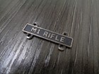 Vintage U s  Army Qualification Bar  M1 Riffle- Silver Oxidized Post Wwii