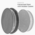 Galvanized Metal Duct End Cap - 5 Inch With Rubber Gasket For Better Fit - Av   