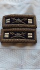 Black   Gold Embroidered Military Uniform Shoulder Boards Epaulettes  Pair