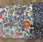 Caspari Hallmark Vintage Floral Violets  Navy White Gift Wrap Paper 4 Sheets