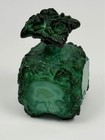 Vintage Schlevogt Czech Malachite Glass Rose Perfume Bottle Stopper Art Deco