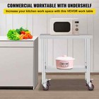 Stainless Steel Restaurant Table 29 9 X 11 8 X 33 9 In  Stainless Steel Cart Wit