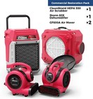 Alorair Dehumidifier X 1 mover X 2  Air Scrubber X 1 For Water Damage Warranty