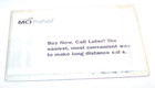 Vtg Mci Prepaid 5 Units Phone Calling Card Collectible