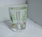 Vintage Mid Century Modern Lucite Egg Timer Encased Seashells Flower Paperweight