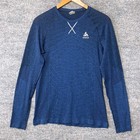 Odlo Blackcomb Womens Blue Seamless Long Sleeve Base Layer Top Size S