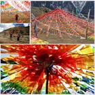 25pcs Ronda Pegasus Colorful Triangle Prayer Flags Tibetan Buddhist Mantra Decor