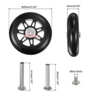 Replacement Luggage Wheels 90mm X 24mm Suitcase Wheel Repair Kits