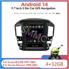 Fit For 1997-2003 Lexus Rx300 Double Din Radio Android 14 Stereo Carplay Gps Fm