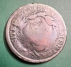 1817 Large Cent  Low Grade Coin  Cull  Damage  Visible Date  See Photos