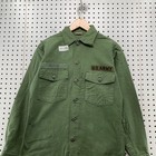 Vintage Us Army Og 107 Military Button Shirt 60s Mens Fits Medium 14 1 2 X 33