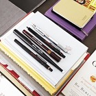 600 Ballpoint Pen  Medium Point  Black Ink  Red Barrel  Refillable