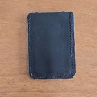 Handmade Baseball Leather Men s Card Holder Black Brown Solid Pocket Style