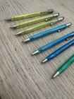 7 Vintage Scripto Translucent Twist Mechanical Pencils Green Blue Yellow