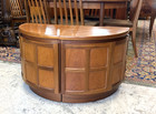 Pair Of Mid Century Nathan Modern Teak Short Corner Cabinets   Danish Style