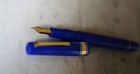 Omas Europa Fountain Pen In Dark Blue Resin - 18k Solid Gold Nib - Rare Version