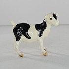 Loza Electrica Goat Miniature Figurine Black White Ceramic