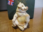Harmony Kingdom Fragonard Pig With Beer Mug Uk Made Box Figurine Mold Var  Rare