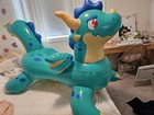 Iw Inflatable World Dragon Ride On Green Shiny Nib