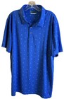 Pga Tour Golf Polo Shirt Mens Size Xxl Blue Club Balls Print Short Sleeve