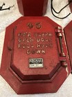 2 Vintage Manual Pull Coded Fire Alarm Stations