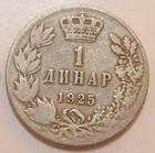 1925 Yugoslavia  1 Dinara