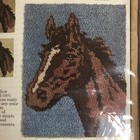 Caron Latch Hook Pattern Horse   s Head Pony Nos Printed Canvas Pattern 20    X 27   