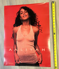 Original Vtg Aaliyah 2001 Poster Double Sided Blackground Records Promo Vinyl