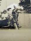 Vintage Motorcycle Picture Black   White 1930s Man Women Sidecar  Ships Free Usa