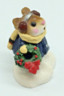 Wee Forest Folk Wff M-087   M-87  holly Mouse  Christmas Piece With Wff Box