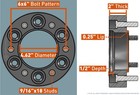 2pc   2 Inch   Skid Steer Wheel Spacers - 6lug Bobcat Case John Deere Cat Terex