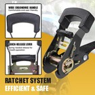 Heavy Duty 1  X 4  Ratchet Straps  1860lbs Break Strength For Cargo   Trucks