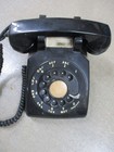 Black Vintage Bell System By Western Electric Rotary Phone With Hard Wire - 4-67