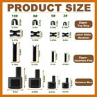 144pcs Zipper Repair Kit     4 Sizes   3   5   8   10   Insertion Pins  3-color   