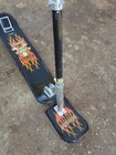Snow Jack Scooter By Sic Upright Sled Snowboard Board Handle Bar Black Flames 