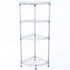 4 Tier Corner Shelf Rack Storage Wire Organizer Space Saving Kitchen   Bathroom