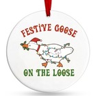 Silly Goose Ornament 2025 - Festive Goose On The Loose Christmas Ornament For 