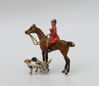 Miniature Antique Austrian Vienna Cold Painted Bronze Fox Hunt Figural Group