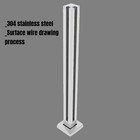 Glass Railing Corner Post Stainless Steel Balustrade For Balcony Deck 35 8inch